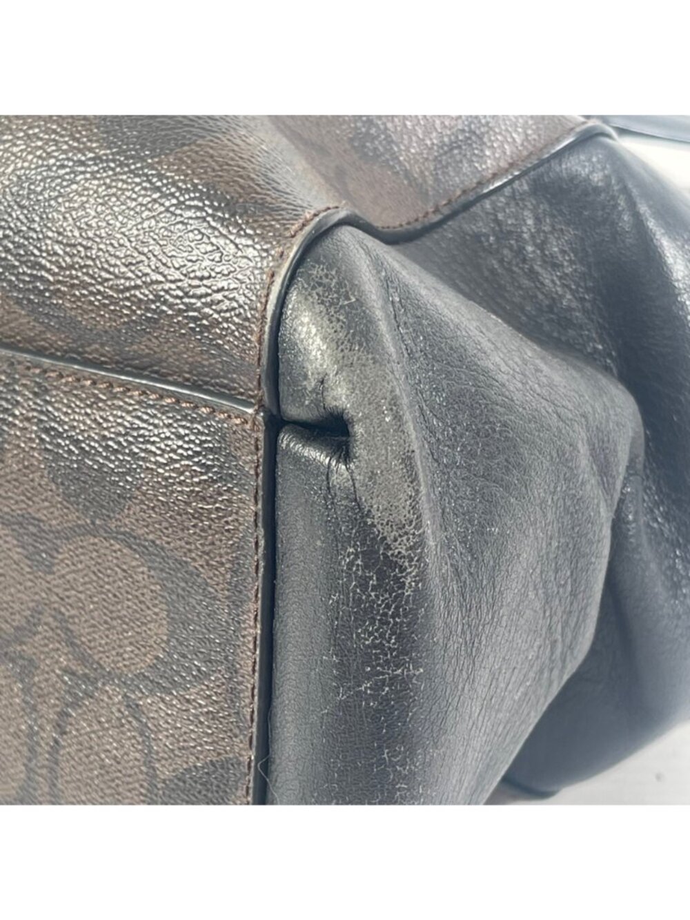 Coach Signature Christie Carryall Small w/ Wallet Black Brown PVC F58291 F16107 - Picture 15 of 16